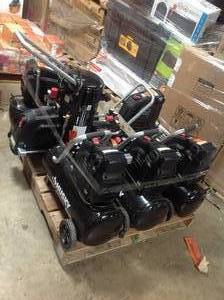 PALLET OF ASSORTED HUSKY 8G 150 PSI Hotdog Air Compressors