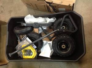 GORILLA CARTS 4 cu. ft. Poly Garden Dump Cart (NOT USED)