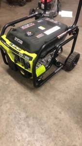 RYOBI 6,500-Watt Recoil Start Gasoline Powered Portable Generator with CO Shutdown Sensor in working conditions