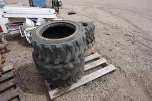lot 48 image: Lot of Assorted Used Bobcat Skid Loader Skid Steer Tires