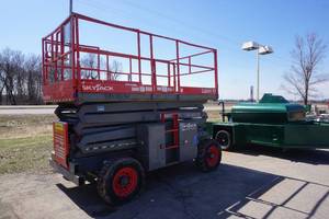 lot 8 image: 2007 Sky Jack Model SJ8841 RT 4 x 4 Rough Terrain Scissors Lift