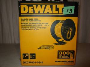 lot 13 image: DeWalt Manual Hose Reel - 50 ft