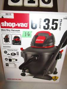 lot 16 image: Shop-Vac 6 Gallon WetDry Vac