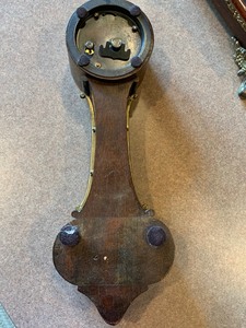 lot 7 image: New Haven 12-Day Wall Mounted Miniature Mahogany Clock