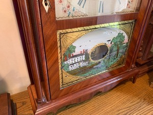 lot 8 image: Eli Terry & Sons Early Mahogany Clock- Reverse Painted