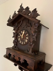 lot 23 image: Black Forest Cuckoo Clock with Shelf- Works