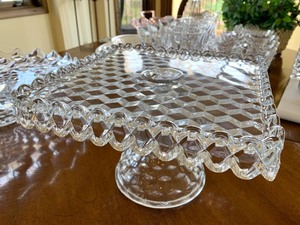 lot 38 image: Fostoria Cake Plate