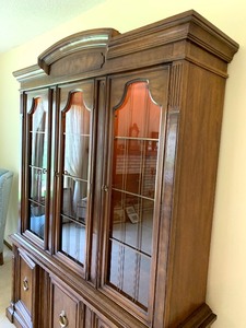 lot 47 image: Glass Front Three-Door Display Cabinet.