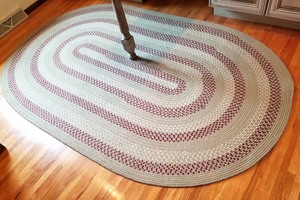 lot 71 image: Braided rug - 96 long by 60 wide