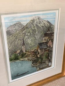 lot 115 image: Framed Etching in Color Franz Xaver Wolf