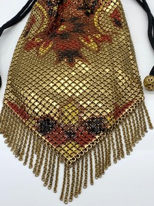 lot 170 image: Antique Mesh and Cloth Vintage Draw String Purse