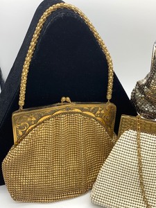 lot 173 image: Lot of three Whitings and Davis Vintage Metal  Purses