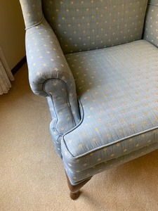 lot 185 image: Upholstered Wing Back Chair