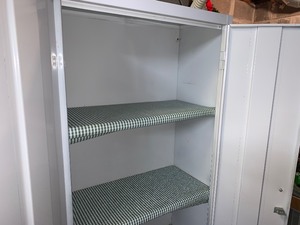 lot 199 image: White Metal Storage Cabinet