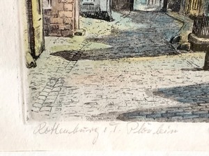 lot 205 image: Small Framed Vintage Etching