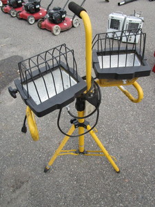 lot 118 image: COOPER HALOGEN LIGHTS ON A STAND