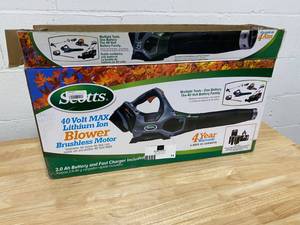 lot 14 image: SCOTTS 140 MPH 500 CFM 40-Volt Lithium-Ion Cordless Handheld Leaf Blower