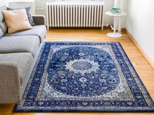 lot 60 image: WELL WOVEN Hover Image to Zoom Luxbury Mahal Blue 8 ft. x 11 ft. Traditional Area Rug
