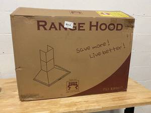 lot 77 image: AKDY Range Hood 29.5x19 Stainless Steel