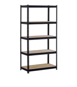 lot 78 image: EDSAL 72 in. H x 36 in. W x 18 in. D 5-Shelf Steel Shelving Unit in Black