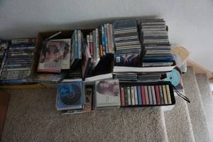 lot 118 image: Large Lot of Assorted Movie DVDs & Music CDs