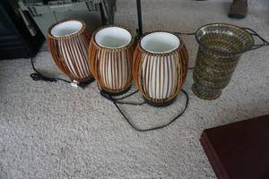 lot 72 image: Lot of Large Votive Style DeskTable Lamps