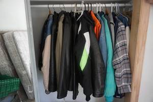 lot 117 image: Large Lot of Mens Size Medium Jackets In Assorted Styles