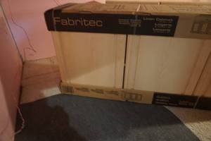 lot 43 image: Brand New Fabritec Brand 3 Section Wall Mount Linen Cabin