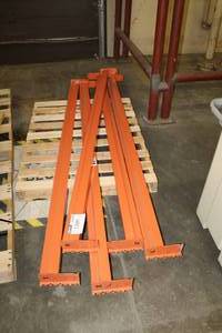 lot 1309 image: Lot of (5) Commercial Pallet Racking Beams 8ft.