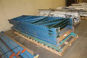 lot 1314 image: Lot of (8) Commercial Pallet Racking Uprights