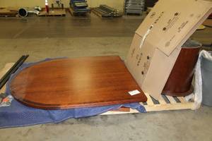 lot 1345 image: Dual Pedestal Wood Conference Table