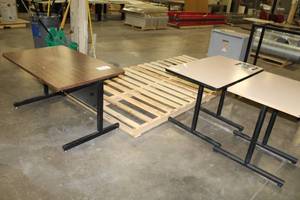 lot 1336 image: Lot of (3) Computer Tables