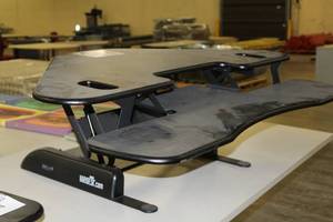 lot 1385 image: Varidesk CubeCorner 48 Standing Desk