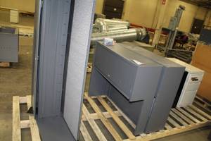 lot 1357 image: Lot of (3) Office Cubicle Overhead Cabinets