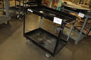 lot 1380 image: Metal Rolling Cart 2-Tier