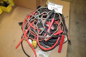 lot 1390 image: Misc. Power Cords, Jumper Cables