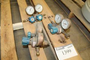 lot 1399 image: Lot of (3) Industrial Air Compressor Gauges