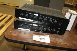 lot 1489 image: Lot of (2) TOA Rack-Mount 500 Series Amplifier A-506A, A-512A