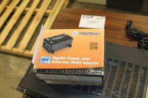 lot 1488 image: Lot of (2) TrendNet Gigabit Power over Ethernet Injector
