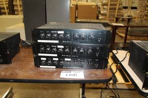 lot 1490 image: Lot of (3) TOA Rack-Mount 500 Series Amplifier A-503A, A-512A