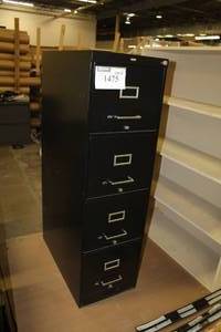 lot 1475 image: All-Steel Metal File Cabinet 4-Locking Drawer