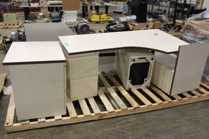 lot 1478 image: Lot of (2) Office Cubicle Desk