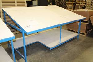 lot 1521 image: Metal Drafting Table