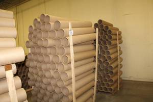 lot 1548 image: Lot of (Approximately 450) Cardboard Mailing Tubes 6in.