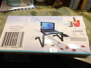 360 PORTABLE ADJUSTABLE POSITIONING ALUMINUM LAPTOP DESK - APPEARS NEW