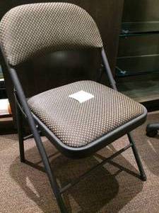 LOT OF 7 COSCO XL Comfort Folding Chair Black Fabric BACK &amp SEAT ALL 7 OF THEM EXCELLENT CONDITION PLEASE NOTE WE CHANGED THE QUANTITY TO 7 FOLDING CHAIRS AS WE JUST CHECKED AND VERIFIED THE NUMBER 59 755PM