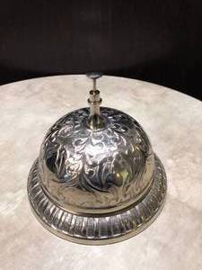 WOW ORNATE OVERSIZED GIANT FRONT HOTEL DESK BELLHOP BELL RINGER 5 WIDE - WORKS
