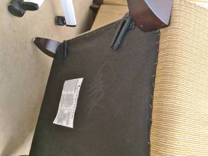 HIGH END QUALITY LOEWENSTEIN SLIPPER GUEST SEATING EACH SIGNED BY DESIGNER OSCAR - FABRIC IS DESIGNED TO RESIST WEAR &amp STAINS - TWO OF THE CHAIRS TOGETHER HAVE HARDWARE UNDERNEATH TO LOCK TOGETHER