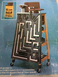 lot 3 image: Cybex 11 & U.B.X.T PHYSICAL THERAPY ACCESSORY CART WITH A LOT OF ACCESSORIES INCLUDED...THOUGH NOT ALL ACCESSORIES ARE THERE THAT ARE IN THE FIRST PICTURE