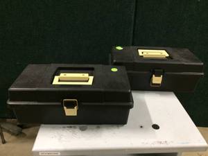 lot 24 image: TWO TOOL BOXES WITH MISCELLANEOUS TOOLS INSIDE